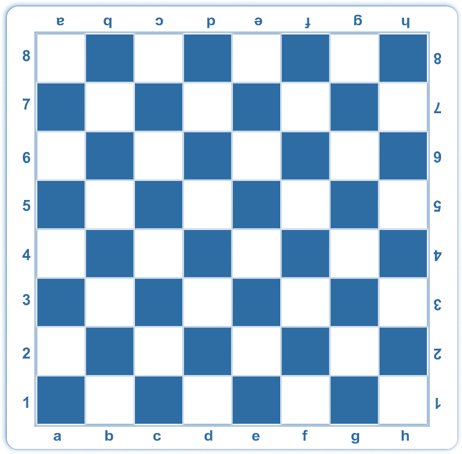 BLUE AND WHITE CHESS BOARD