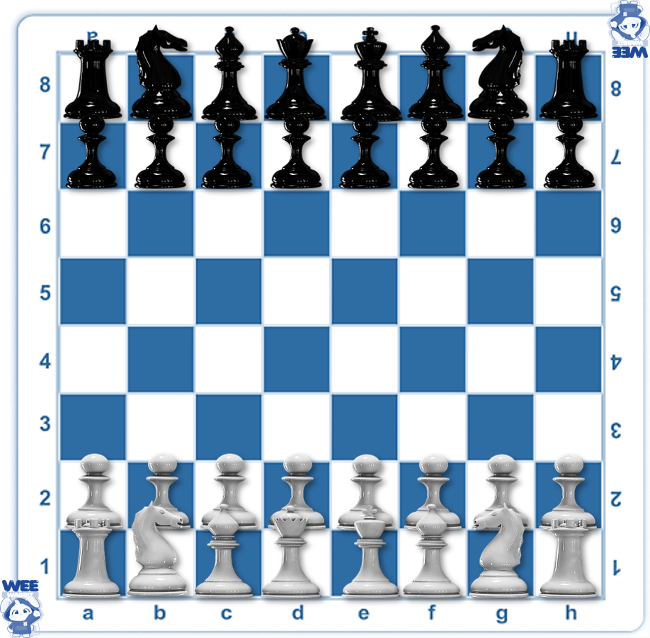 Chessboard Set Up For White And Black