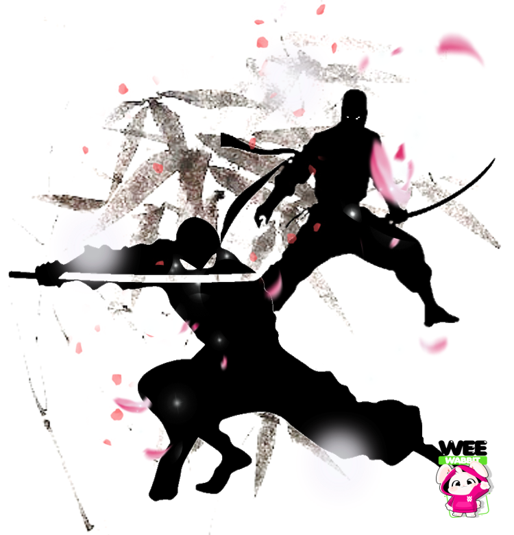 Ninjas silhouette