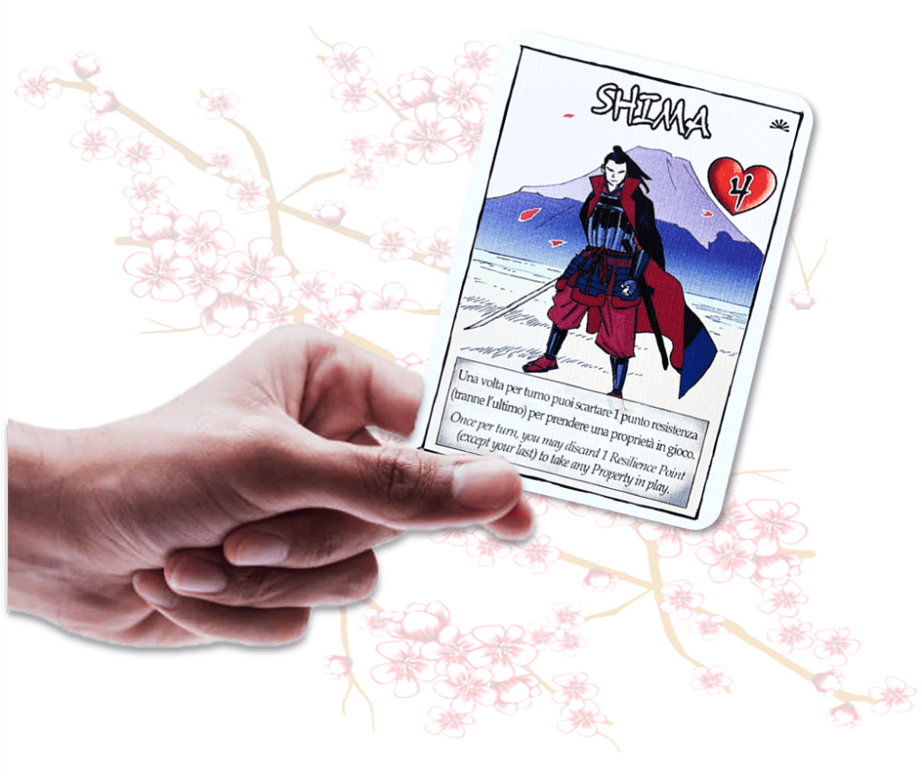 Hand Holding A Character Card Shima
